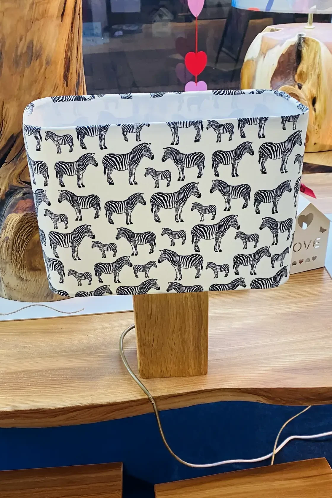 Zebra lampshade