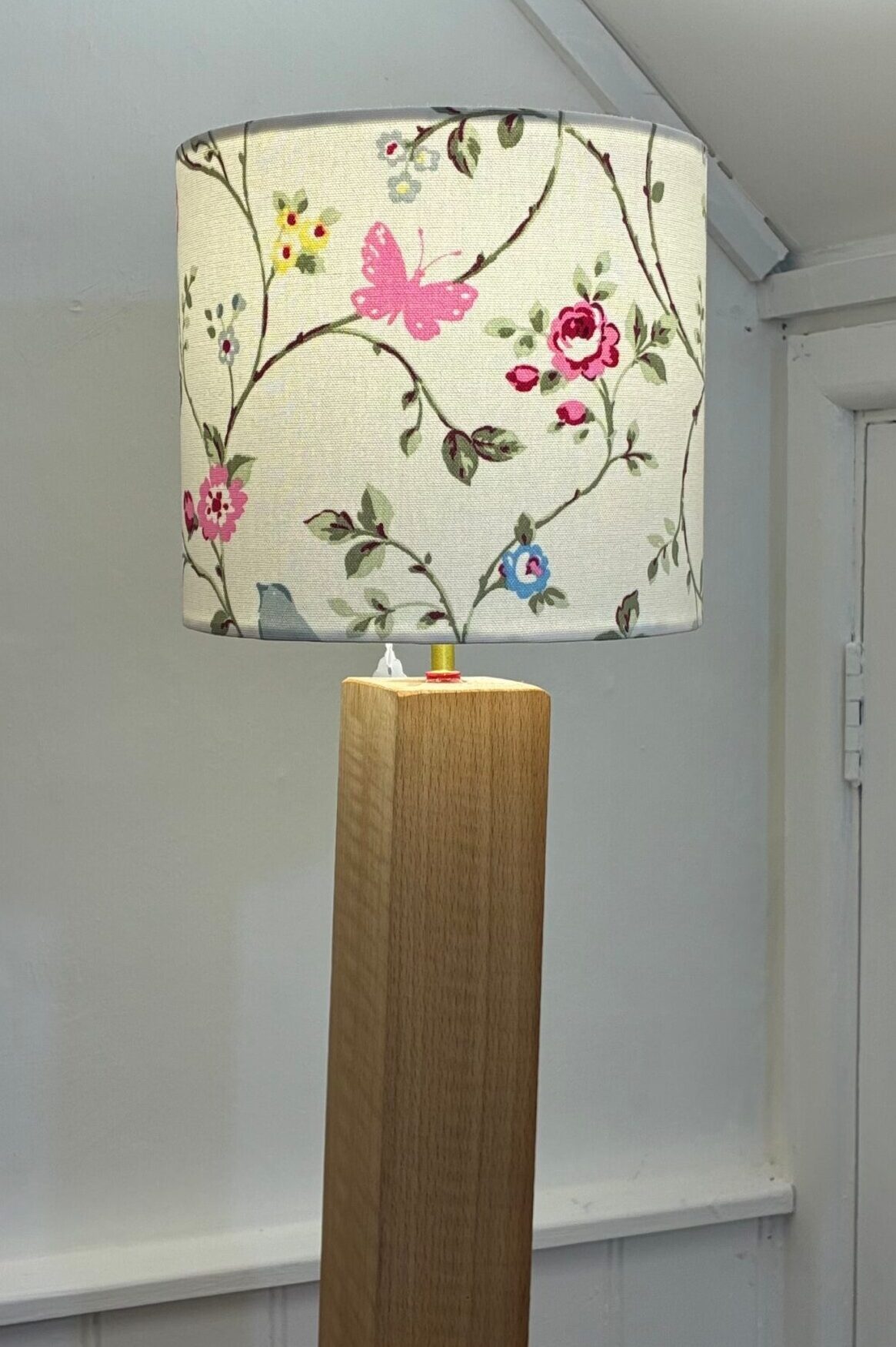Lampshade with leaves and butterflies
